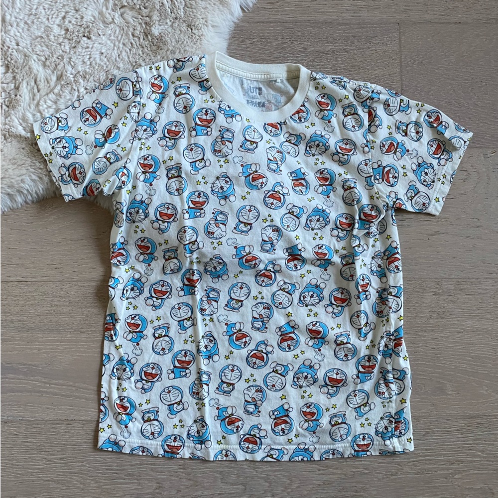 Uniqlo x Doraemon 100% cotton Short-Sleeve Crew Neck T-Shirt